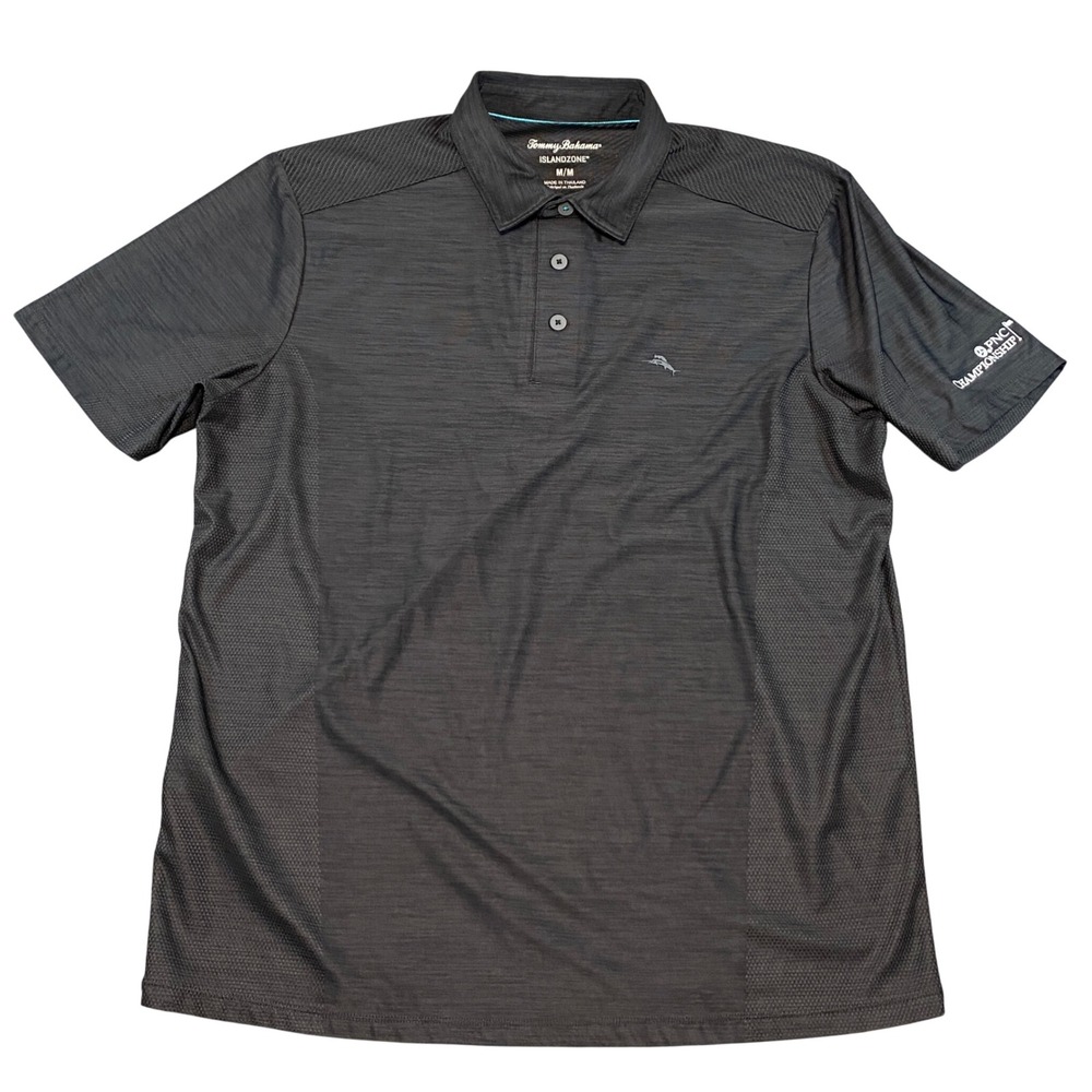Tommy Bahama IslandZone Mens PNC Championship Polo Shirt Grey Heather Medium